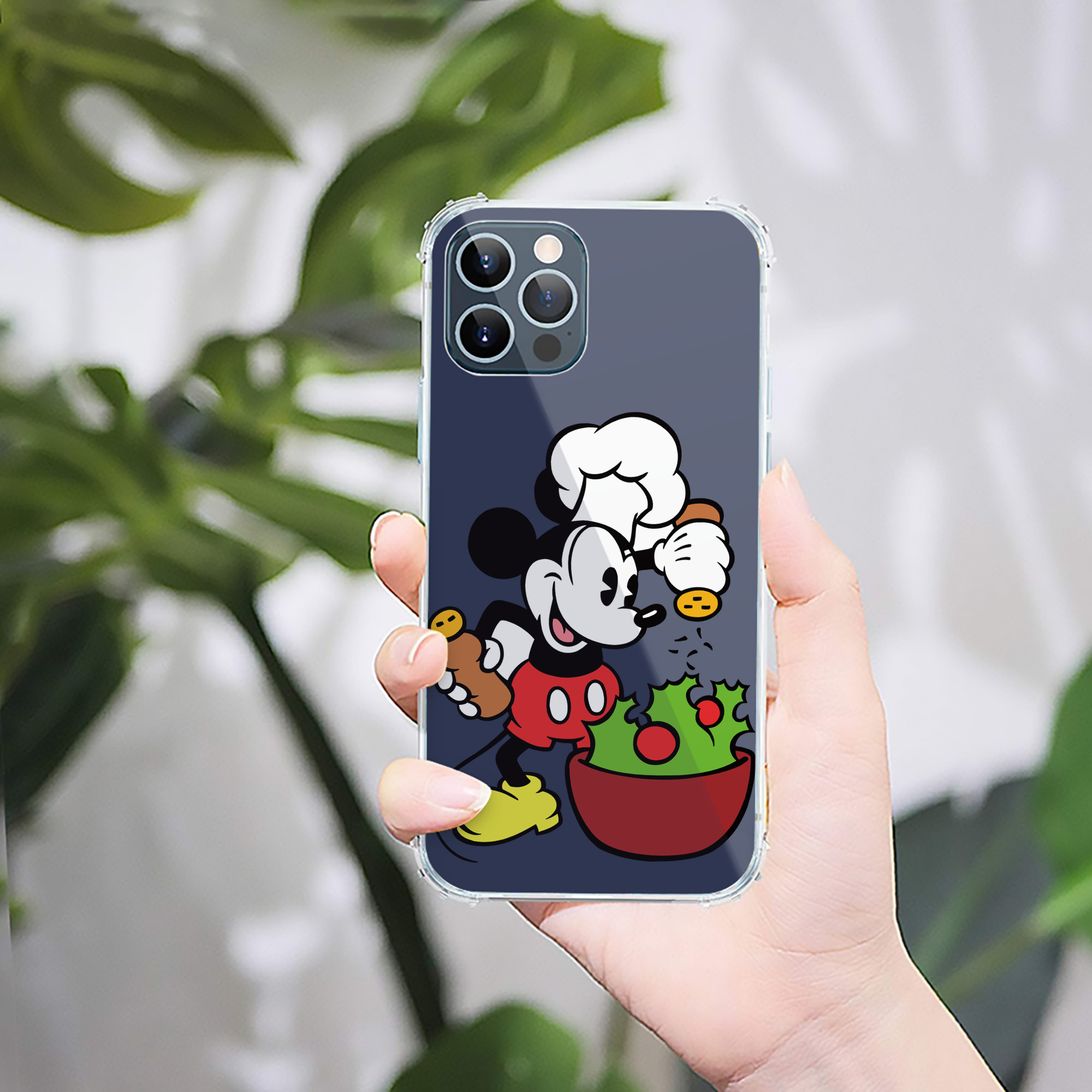 （画像用） ミッキーマウス Mickey Mouse 【iPhone 12シリーズ対応】透明スマホケース（クリアソフトケース）